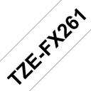 Brother TZE-FX261 labelprinter-tape Zwart op wit
