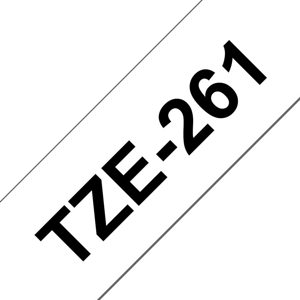 [914005440693] Brother TZE-261 labelprinter-tape Zwart op wit TZ