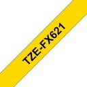 Brother TZE-FX621 labelprinter-tape Zwart op geel