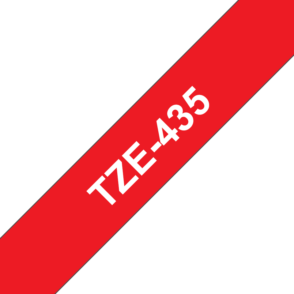 [914005440702] Brother TZE-435 labelprinter-tape Wit op rood