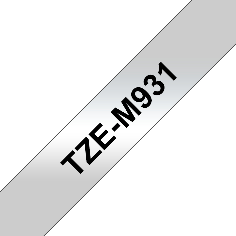 [914005440704] Brother TZE-M931 labelprinter-tape Zwart op zilver