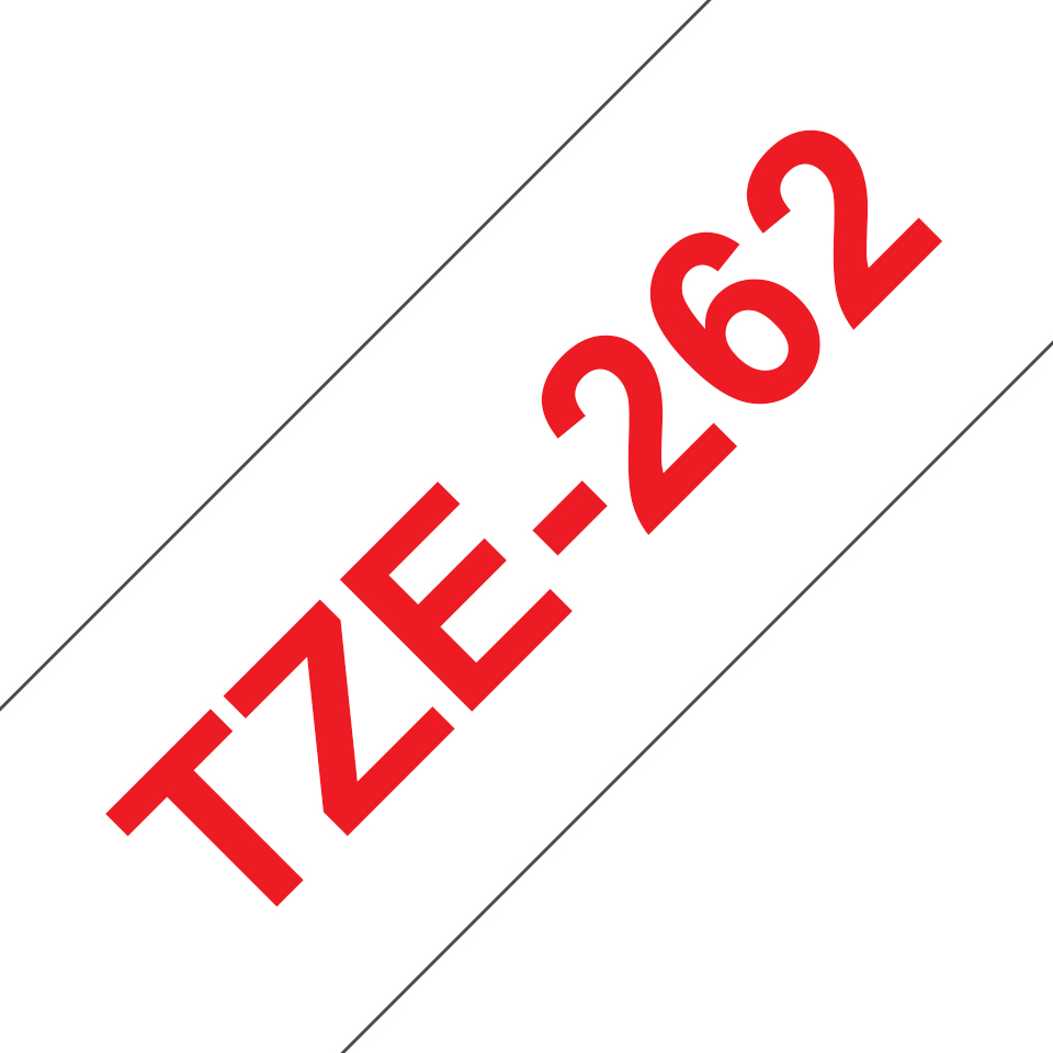 [914005440723] Brother TZE-262 labelprinter-tape Rood op wit