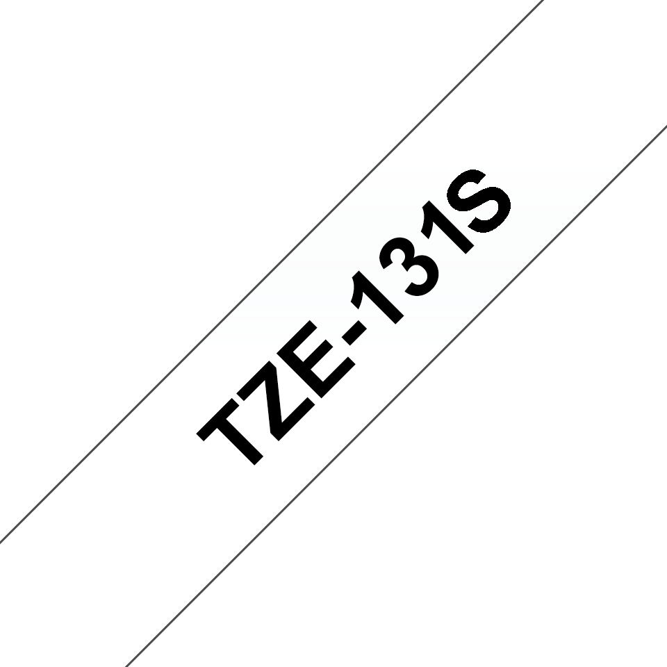 [914005440799] Brother TZE131S labelprinter-tape Zwart op zilver TZe