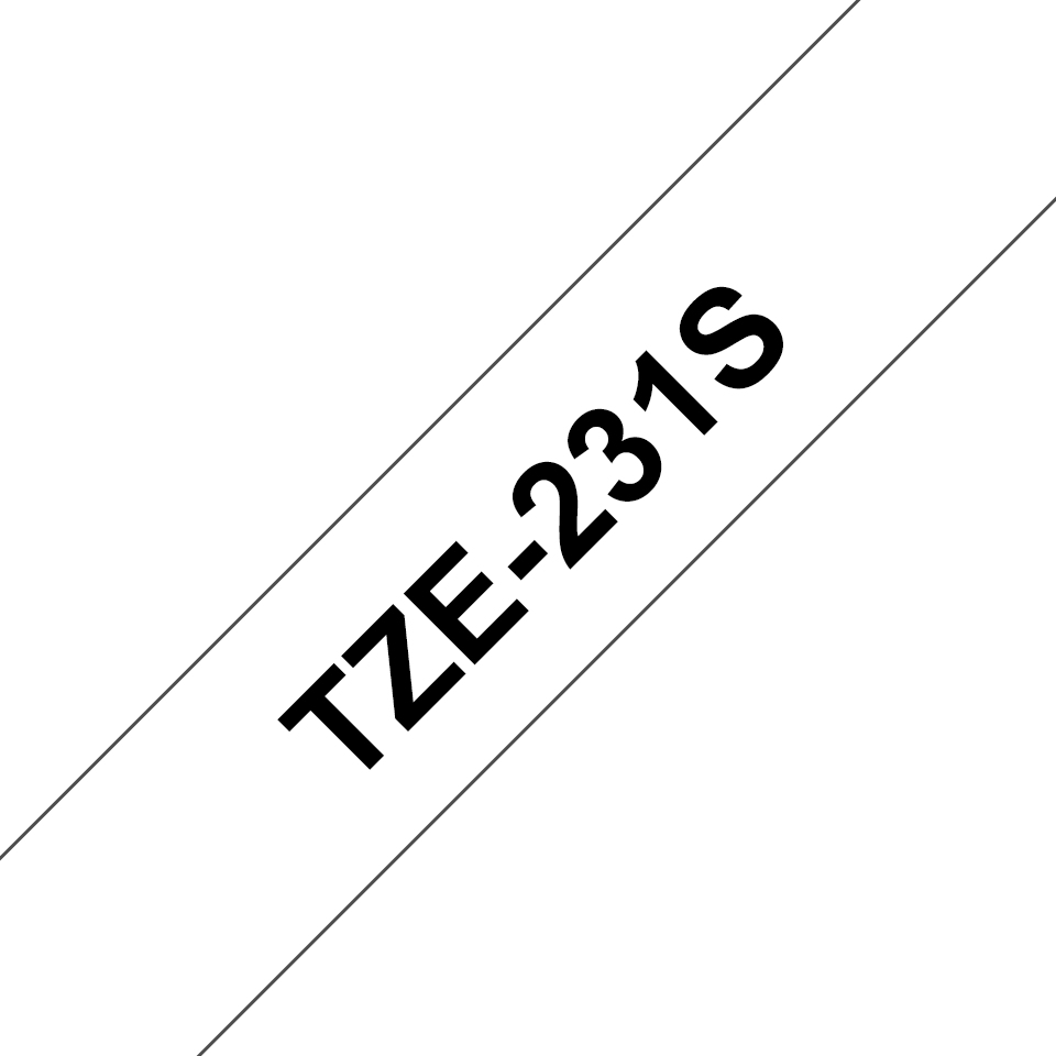 [914005440819] Brother TZE231S2 labelprinter-tape Zwart op wit TZe