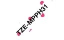 Brother TZE-MPPH31 labelprinter-tape Zwart op roze