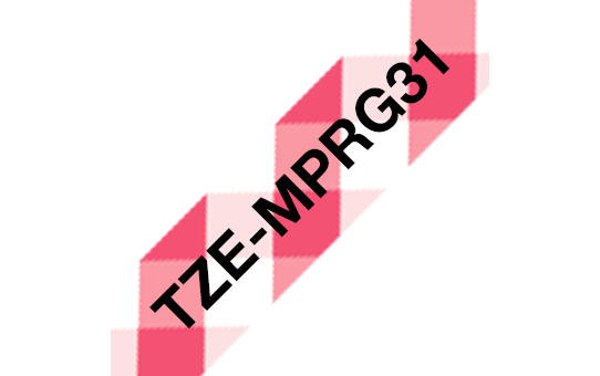 [914005440885] Brother TZE-MPRG31 labelprinter-tape Zwart op rood