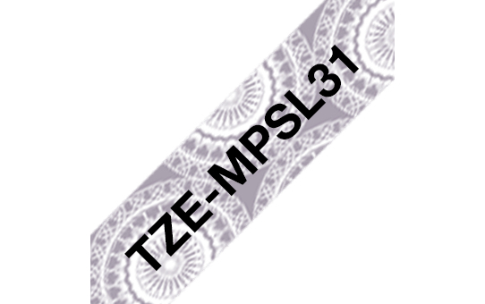 [914005440886] Brother TZE-MPSL31 labelprinter-tape Zwart op zilver