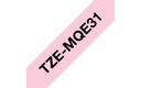 Brother TZEMQE31 labelprinter-tape Zwart op roze TZe