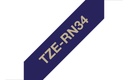 Brother TZE-RN34 labelprinter-tape Goud op navyblauw