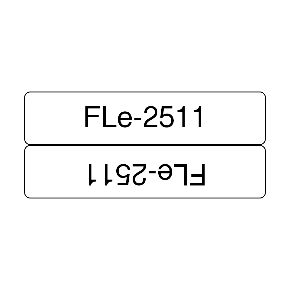 [914005440897] Brother FLE2511 labelprinter-tape Zwart op wit