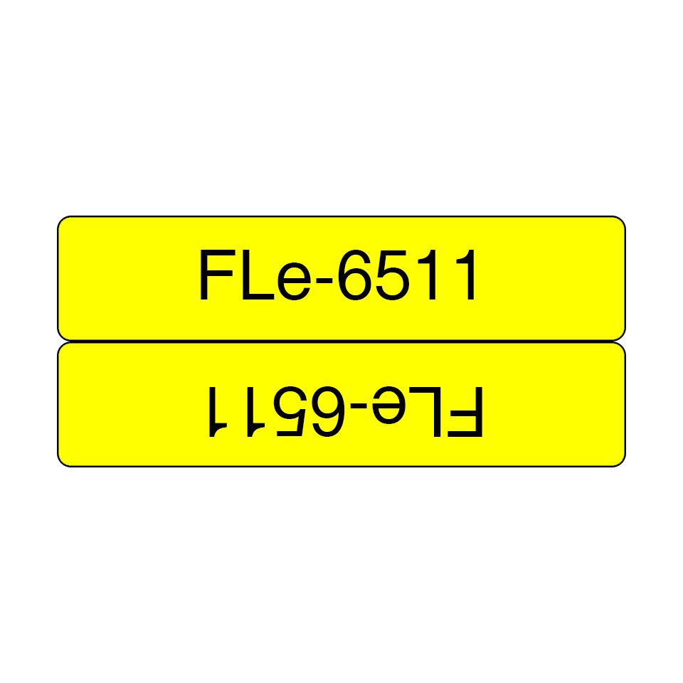 Brother FLE-6511 labelprinter-tape Zwart op geel