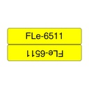 Brother FLE-6511 labelprinter-tape Zwart op geel
