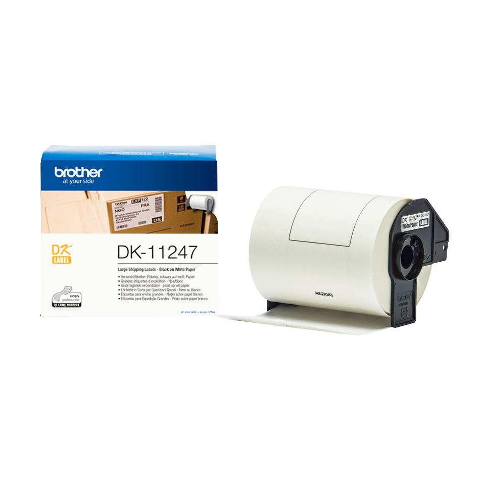 [914005440906] Brother DK-11247 labelprinter-tape Zwart op wit