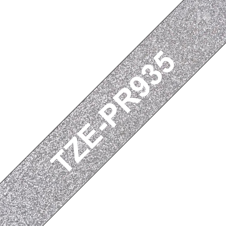 [914005440919] Brother TZE-PR935 labelprinter-tape Wit op zilver