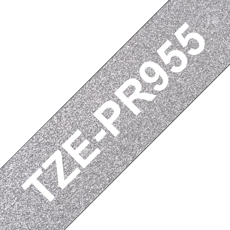 [914005440920] Brother TZE-PR955 labelprinter-tape Wit op zilver