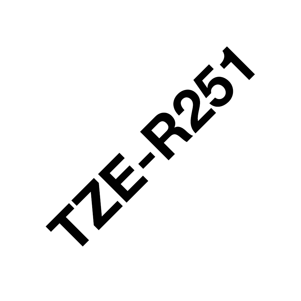 [914005440927] Brother TZE-R251 labelprinter-tape Zwart op wit