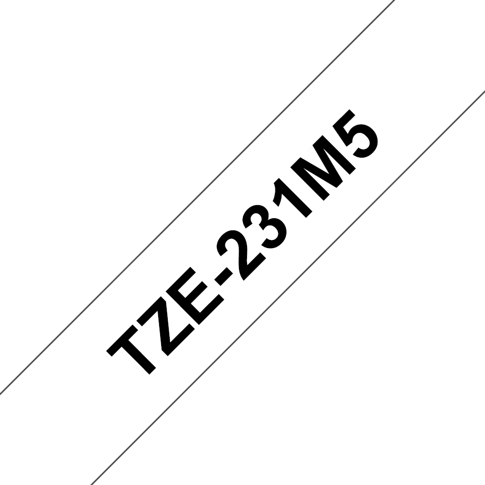 [914005440933] Brother TZE-231M5 labelprinter-tape Zwart op wit