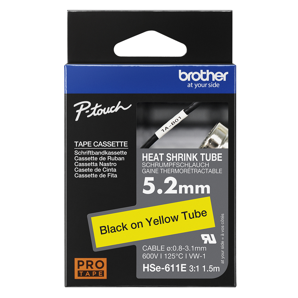 [914005440946] Brother HSE-611E labelprinter-tape