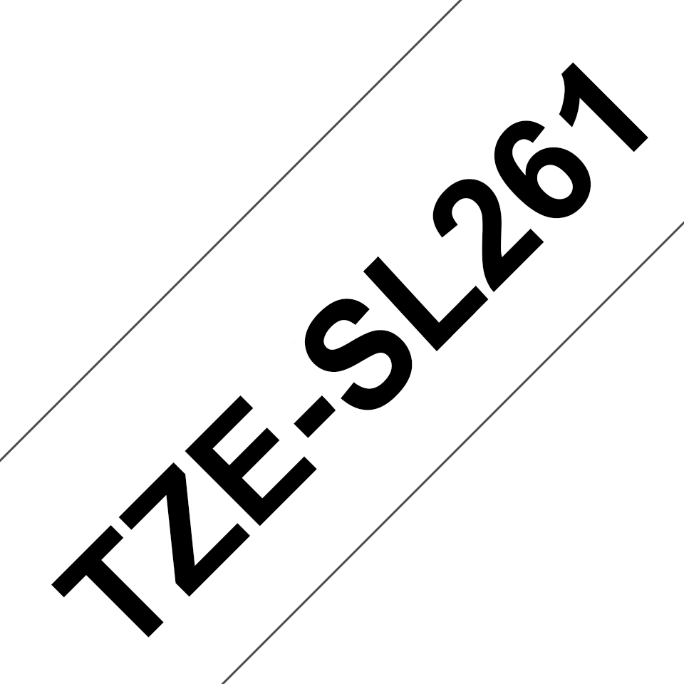 Brother TZE-SL261 labelprinter-tape Zwart op wit