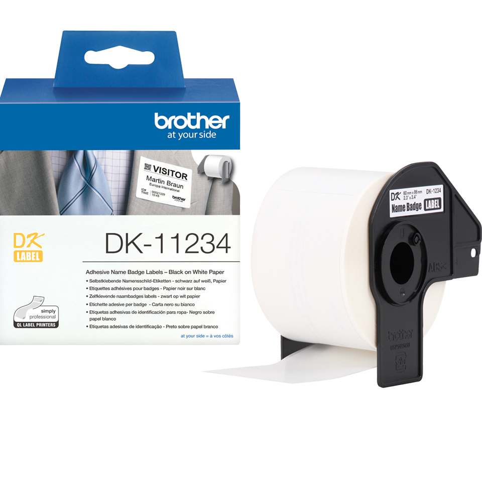 [914005440954] Brother DK-11234 printeretiket Wit Zelfklevend printerlabel
