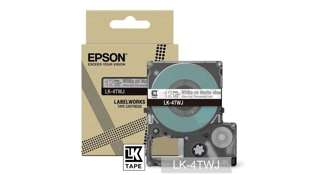 [914015440095] Epson LK-4TWJ Zwart, Transparant
