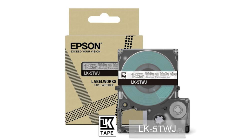 [914015440096] Epson LK-5TWJ Transparant, Wit