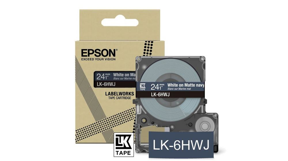 [914015440101] Epson LK-5HWJ Marineblauw , Wit