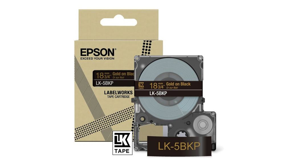 [914015440108] Epson LK-5BKP Zwart, Goud