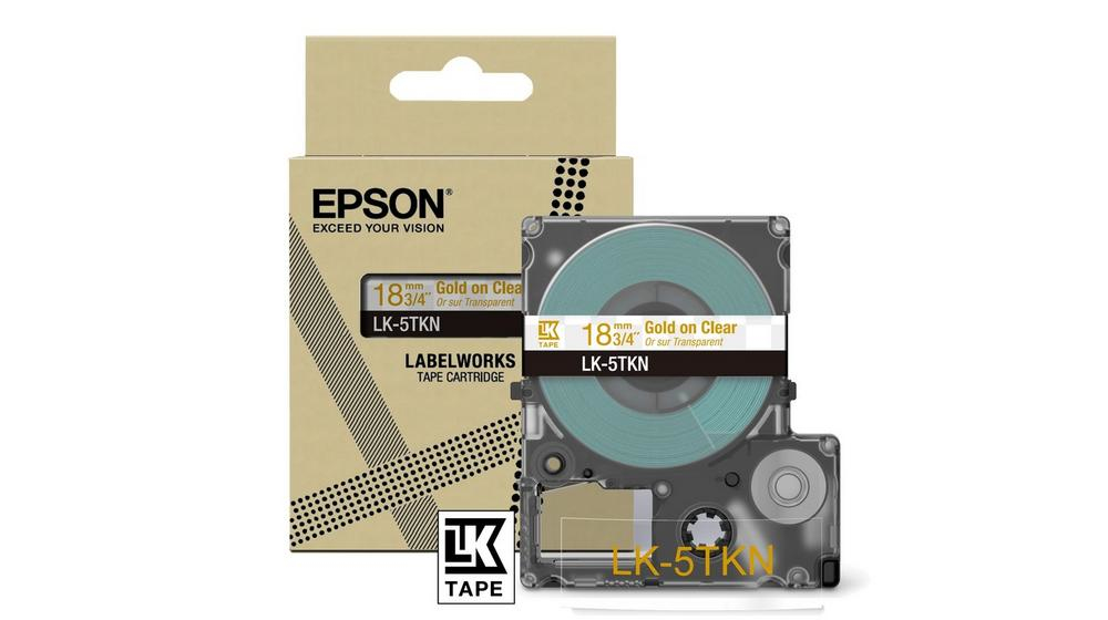 Epson LK-5TKN Goud, Transparant