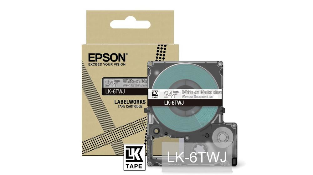 [914015440116] Epson LK-6TWJ Transparant, Wit