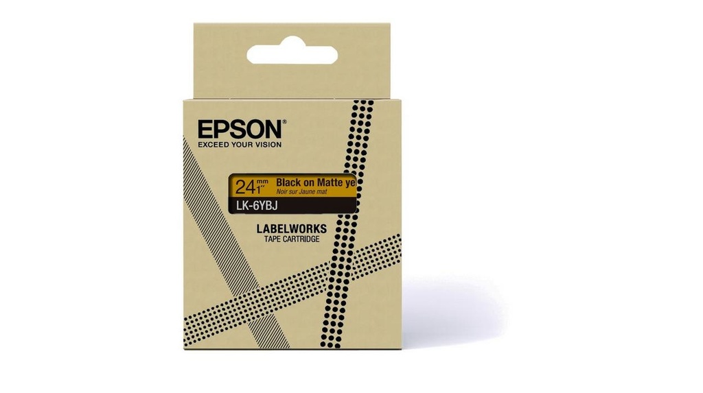 [914015440123] Epson C53S672076 labelprinter-tape Zwart op geel