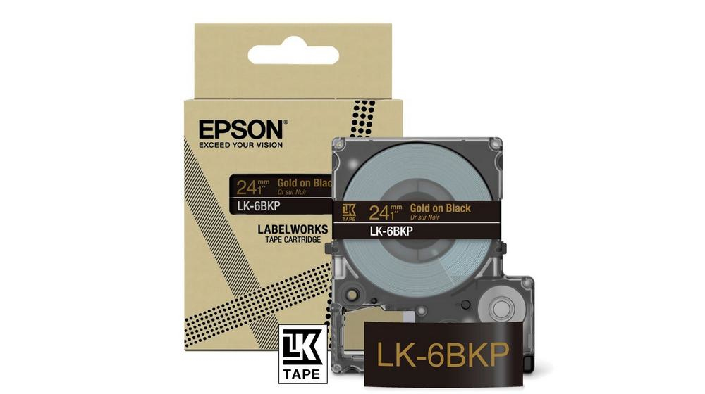 [914015440124] Epson LK-6BKP Zwart, Goud