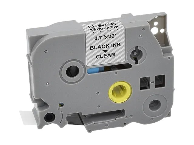 NEUTRAL NEUTRAL PTOUCH TZE141 18mm CLEAR-BLACK