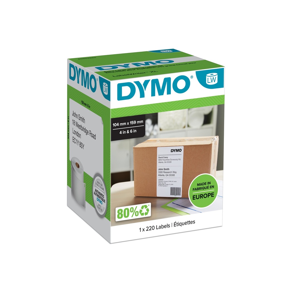 [914181440180] DYMO LW - Extra grote verzendetiketten - 104 x 159 mm - S0904980