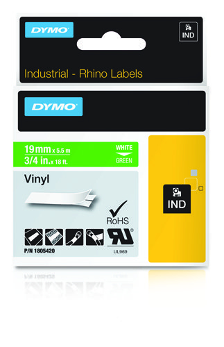 DYMO 1805420 labelprinter-tape Wit op groen