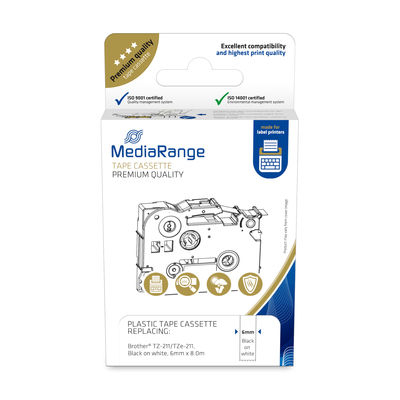 [914604440009] MediaRange MRBTZ211 printeretiket Zwart