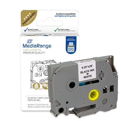 [914604440010] MediaRange MRBTZ221 printeretiket Zwart