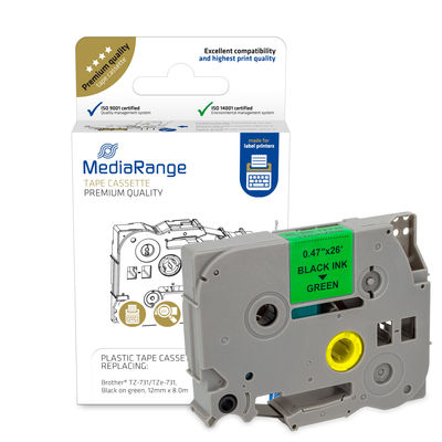 [914604440020] MediaRange MRBTZ731 printeretiket Zwart, Groen