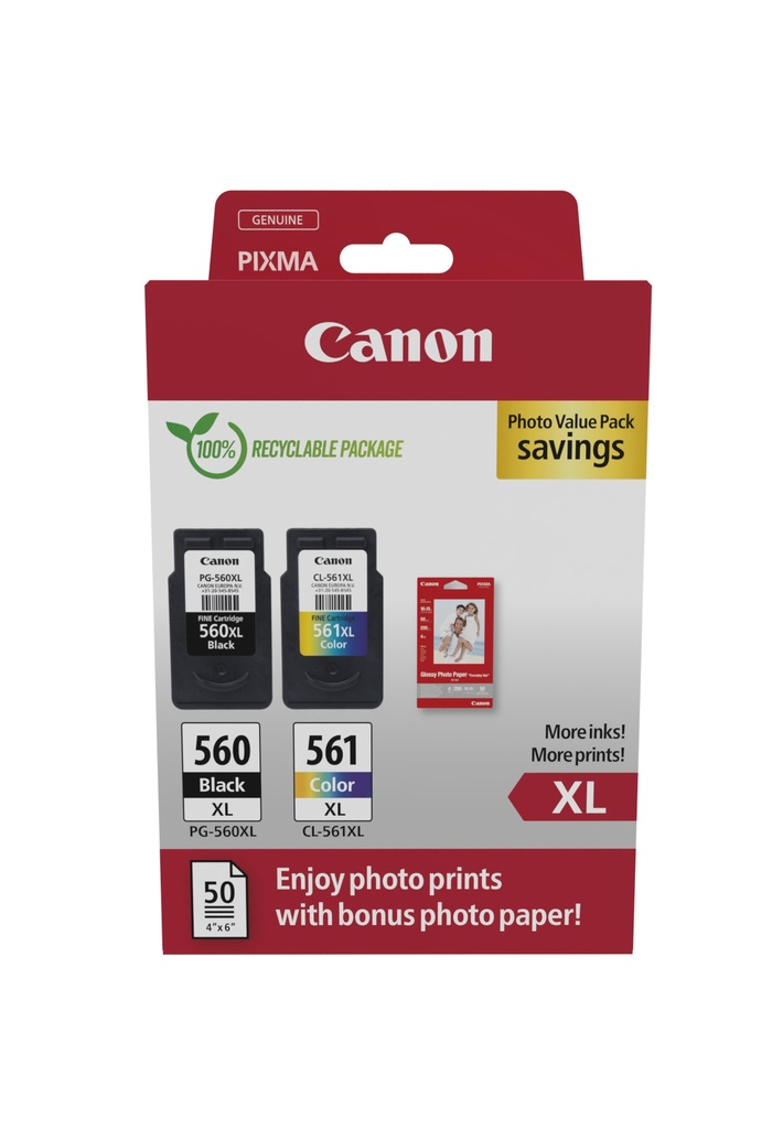 [170008441119] Canon 3712C008 inktcartridge 2 stuk(s) Origineel Hoog (XL) rendement Zwart, Cyaan, Magenta, Geel