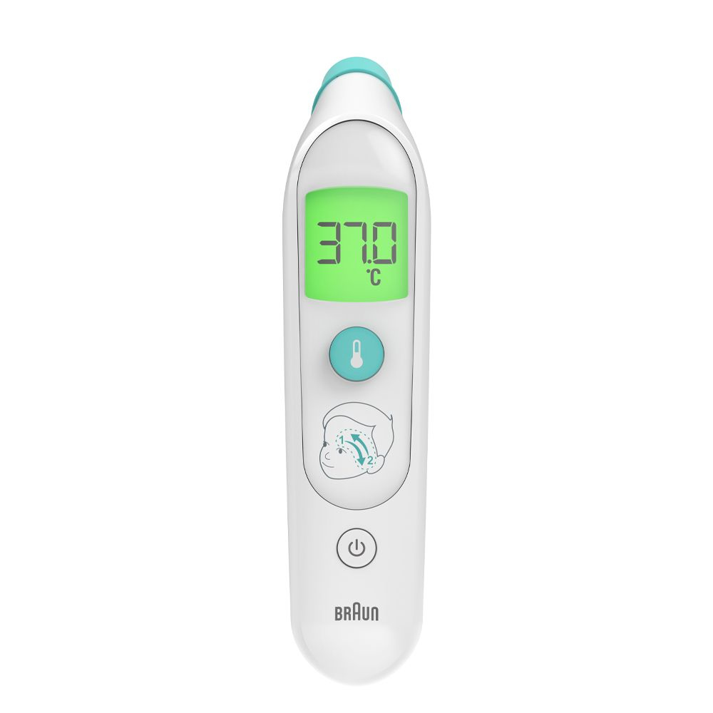 [650590440001] Braun BST200WE Thermometer met remote sensing Wit Voorhoofd Knoppen