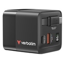 Verbatim GaN Charger 65W Universeel Zwart AC Snel opladen Binnen