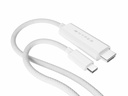 HYPER HD6007WHGL HDMI kabel 2,5 m USB-C HDMI Type A (Standaard) Wit