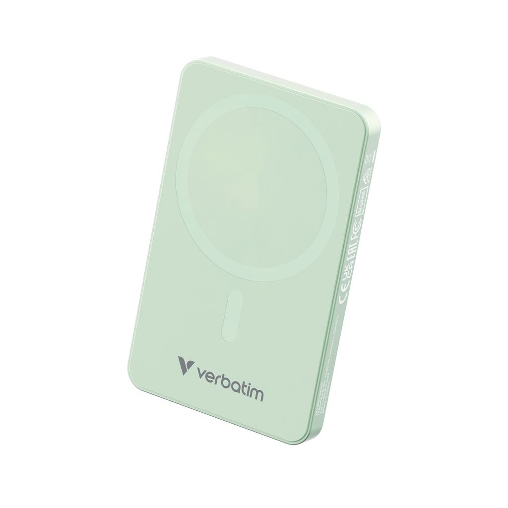 [500076440036] Verbatim Charge 'n' Go Essentials Magnetische draadloze powerbank 5000 mAh Groen