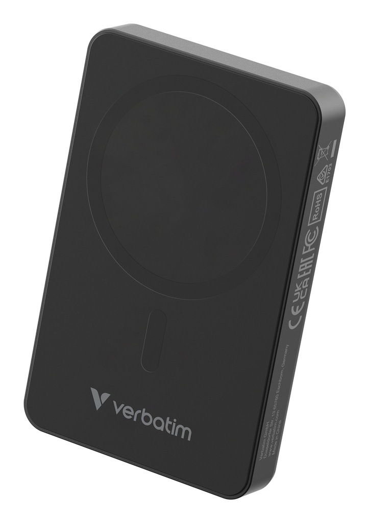 Verbatim Charge 'n' Go Essentials Magnetische draadloze powerbank 10000 mAh zwart