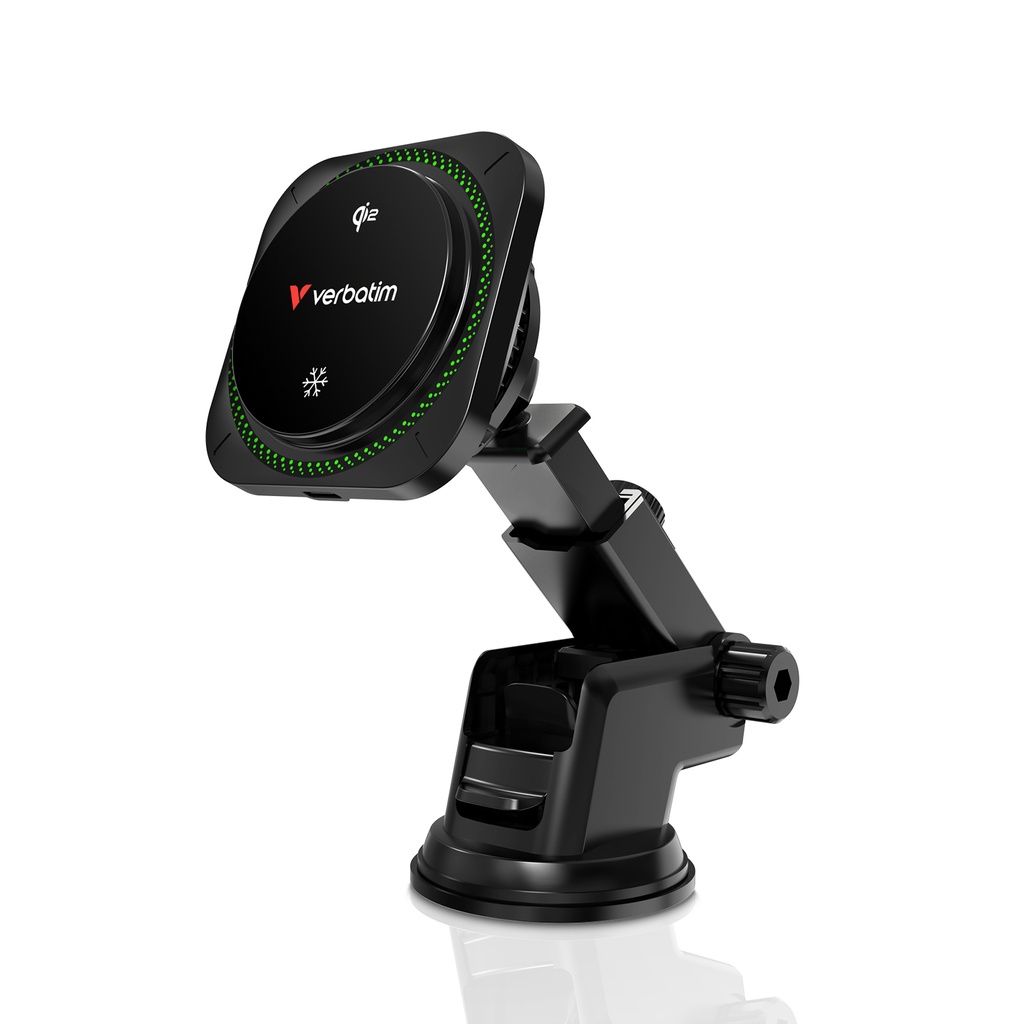 [500076440044] Verbatim Charge 'n' Drive Qi2 magnetische draadloze autolader RGB
