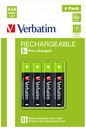 Verbatim 49514 huishoudelijke batterij Oplaadbare batterij AAA Nikkel-Metaalhydride (NiMH)