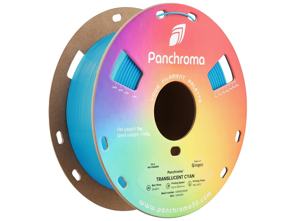 POLYMAKER PLA TRANSLUCENT 1,75mm CYAN 1kg