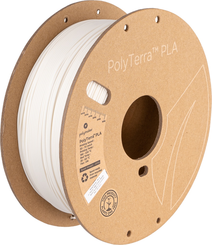 [109423440176] Polymaker PM70822 3D-printmateriaal Polymelkzuur Wit 1 kg