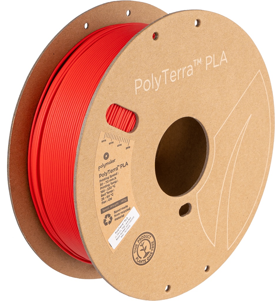 [109423440178] Polymaker PM70826 3D-printmateriaal Polymelkzuur Rood 1 kg
