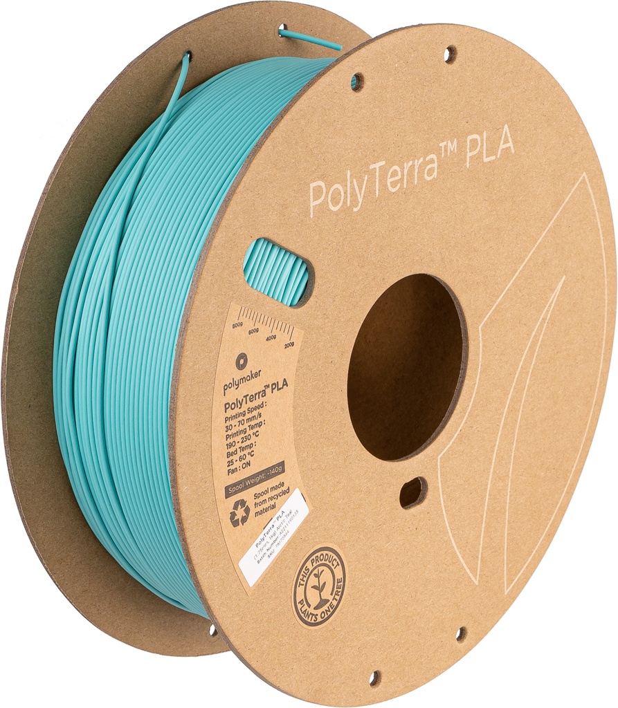 [109423440180] Polymaker PM70844 3D-printmateriaal Polymelkzuur Blauwgroen 1 kg